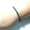 MG0115 Bracciale intero con azzurrite naturale, mini braccialetto con pietre preziose da 4 mm, energia, yoga, mala, gioielli, equilibrio spirituale, perline247y