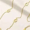 Классическое колье-колье с подвесками в форме буквы, ожерелья, дизайнерские женские украшения, позолоченные тонкие цепочки, женское изысканное роскошное ожерелье, свитер, аксессуары zl093