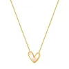 Pendanthalsband Carlidana Minimalistiska smycken PVD Guldpläterad rostfritt stål Chocker Classic Shell Heart Shaped Halsband för Women Party