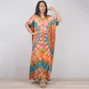 Bademode 2022 Boho Mehrfarbig Tie Dye Bedruckte Roben Frauen Badeanzug Cover Up Strand Frau Einheitsgröße Sommer Badeanzug Bademode für Bikini