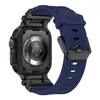 Faixa de relógio masculina tpu para apple watch série 1/2/3/4/5/6/7/8/9 pulseira de relógio esportivo inteligente 49mm/45mm/44mm/42mm faixa de conector de metal durável