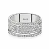 Vecalon 17 Styles Lovers Promise Ring Diamond 925 Sterling Silver Weddingband Rings for Women Men Party Jewelry Gift219d