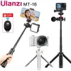 Innehavare ULANZI MT16 utdragbar mini stativ med kall sko för mic ledande ljus selfie stick webcam stativ för iPhone dslr sony gopro vlog