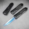 Micro Tech 3300 OTF Auto Knife Blue Titanium 3,66 "440C Stålblad, Zinklegering + kolfiberhandtag, Camping utomhus Taktiskt självförsvar Knivar EDC Pocket Knife Knife