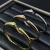 Bracelet Panthere en laiton plaqué or 18 carats ne se décolore jamais, réplique officielle de bijoux, bracelets de marque de luxe de qualité supérieure, style classique ADITA lad232K