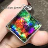 Pendants Top Natural Ammonite Ammolite Necklace Pendant Jewelry for Women Lady Man Love Gift Crystal Beads Sier Gemstone Stone Aaaaa