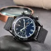 Omeg Watch for Man Men Wysokiej jakości designerskie zegarki na nadgarstki ze stali nierdzewnej męskie wszystkie wykładowe prace Pełna funkcja kalendarz data Sapphire kwarc Top luksusowy zegar marki gy14