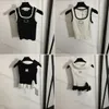 Débardeur tricoté pour femmes, t-shirt de styliste, gilet d'été imprimé, pull, décontracté, Sexy, vêtements de rue