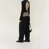 Pantalon tricoté Patchwork pour femmes, automne 2023, laine filetée, mesure de la taille, décontracté, coréen, haute qualité, Y2k