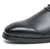 Taille 6-13 oxfords en cuir hommes grandes chaussures entièrement coupées de mode décontractée bout pointu.