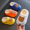 Slipper Baby Warm Cotton Slippers Winter Kids Waterproof Home Slippers for Girls Cartoon Bear Toddler Boy Indoor Slides Pantufa Infantil 231216