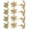 Tischtuch 12 PCs Weihnachtsbaum zarte Serviettenschnallen Essablagen Ringe Weihnachten kreative Legierung Praktische dekorative Halter Party