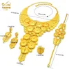 Girocolli ANIID Dubai Big Luxury 4 pezzi Set di collane di gioielli color oro africano per le donne Set di gioielli da sposa di tendenza Regali 231215