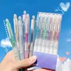 Kawaii stylos effaçables parfumés gels de 0,5 mm 0,5 mm coloré à l'encre neutre paillette à paille