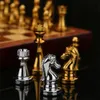 Chess Games Chess Games With Chess Metal Pieces Wooden Chessboard Gift Box With Luxury Decorations Interior Decoration Pieces Size 30X30X2.8 231215