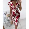 Hosen Gestreiften Leoparden-Druck Taste frauen Kleid Frühling 2022 Elegantes Ankle Bandage Kleid Halbe Hülse Vintage Kleid Hemd Strand robe