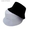 Cappelli larghi cappelli a secchio cappello unisex cappello nero colore solido solido a doppia faccia semplice bob hop hop cappello da uomo maschile da uomo da pesca da pesca da pesca da uomo cl231216