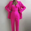 2023 New High Quality Casual and Commuting Fashion Professional Women's Suit and Chest Pant Set