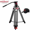 Zubehör miliboo MTT602A Professionelles tragbares Aluminium-Fluidkopf-Kamerastativ für Camcorder/DSLR-Ständer, Videostativ, 76 Zoll maximale Höhe