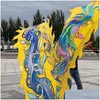 Çin tarzı ürünler 8/10 metre ejderha dans şeridi kafa ipi fitness set kare performans açık hava komik ürünler festivali dhp8d