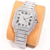 Ювелирные изделия в стиле хип-хоп, роскошные механические часы из стерлингового серебра 925 пробы с муассанитом и бриллиантами для мужчин