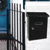 Bahçe Süslemeleri Duvar Montajı Posta Metter Metal Postbox Anahtar Kilitli Retro Tarzı Posta Kutusu Harici Kapı Açık Kapı 231216