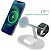 3-in-1 draadloos laadstation Snelle oplaadstandaard Magnetische draadloze oplader voor iPhone, iWatch, Airpods-serie Multifunctionele oplader