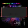 Mouse Pads Wrist Rests RGB Gaming Mouse Pad Stor Anime Luminous Keyboard Desk Mat XXL Gummi LED Light Mousepad för PC Deskmat J231215