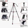 Supports KINGJOY VT3500 + VT3530 Kits de trépied de caméra vidéo professionnelle support de trépied d'amortissement de fluide Stable et solide pour tous les modèles