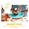 Serviessets 24-delig servies Fruitprikkers voor feest Wegwerpvork Kleine dessertvorken Kind