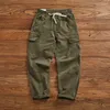 Pantaloni da uomo Tinta unita Tuta militare taglie forti Tendenza patchwork aderente Casual vintage giapponese all-in-one