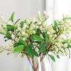 2 pièces 5 branches fausse branche de myrtille plante artificielle décor floral pour jardin maison Ramadan verdure Faux Plantas Faux succulentes 1197y