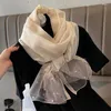 Шарфы 190 75 см, тонкий шарф-глушитель, простые жемчужные бусины, мгновенный хиджаб, шали, мусульманский чепчик, пляжная защита от солнца, длинный