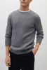 Męskie swetry Soft merino wełniane ścier termiczny SWEAT CREWNECK 231216