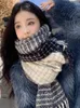 Foulards Mode Tricoté Casual Vintage Plaid Écharpe Foulard Hiver Femmes Dames Hommes Gland Chaud Pashmina Mujer Mâle Wrap Châle