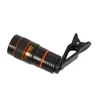 Prático telescópio óptico 8x lente telefoto móvel com clipe para fotógrafos de smartphones