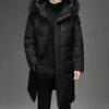 メンズダウンパーカス2023男性ファッションロングホワイトダックフード付きプラスサイズ4xl 5xl肥厚ジャケット30冬ウォームコート231215