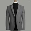 Trajes para hombre, Blazer de alta calidad, estilo británico, avanzado, sencillo, de mediana edad, moda de negocios, elegante, informal, lana de caballero