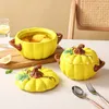 Pentole per zuppa Bella pentola per zucca con coperchio Ciotola per noodle in ceramica Stoviglie per dessert Tazza per stufato Doubleear Opzioni multiple 231215