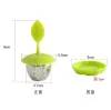 Silicone Tea Infuser Sweet Leaf Cute Teapot Filter Teapot with Drop Tray Herbal Tea Coffee Filter Drinkware Tea Strainer 1216