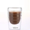 6pcs Lot Çift Katmanlı Isı Direnci Peynir altı suyu proteini Nespresso Kahve Kupaları Espresso Kahve Kupası Termal Cam 150ml Hediyeler L0309273M