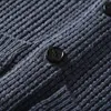 メンズセーターメンズショールカラーカーディガンセータースリムフィットケーブルニットボタンアップポケット付きメリノウールセーター231215