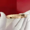 Designer Jewelry Bracelet with screwdriver Fashion Bangle screw design gold for women plus size diamond nail silver 6mm wide 8 inc318t