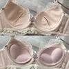 Bra trosor underkläderuppsättning Push Up Sexy Seamless Lace Bralette Crop Top Women Fitness Underwear 231215