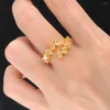 Pierścienie klastra MQ2023 Ogółem 2,281ct żółte diamenty złote zaręczyny ślubne Kobieta dla kobiet dobrze