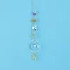 Garden Decorations 5st Set Ab Color Moon Hanging Gift Crystal Prism Suncatcher för fönster