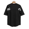 Męskie koszule Summer T Shirt Graffiti Shirt Angels City Designer Limited Inkjet Letter Printing Kątki Kątki TES H12