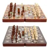 Schaakspellen 15 in houten schaaksets Dammen Backgammon 3 IN 1 Bordspeltafel Draagbaar Reizen Educatief speelgoed voor kinderen Opvouwbaar schaakbord 231215