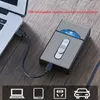 Portasigarette USB creativo da 1 pezzo con accendino al tungsteno, resistente all'umidità con fibbia magnetica, strumento perfetto per fumare, scelta ideale per regali sottili