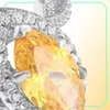 925 Sterling Silver Engagement Ring Wedding Band Bridal Rings Marquise Cut Simulated Diamond Cubic Zirconia CZ Rings1054082